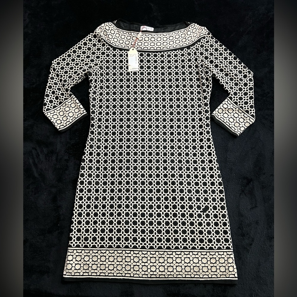 M.S.S.P. Max Studio Women’s Geometric 3/4 Sleeve Dress, NWT (imperfect), Size M